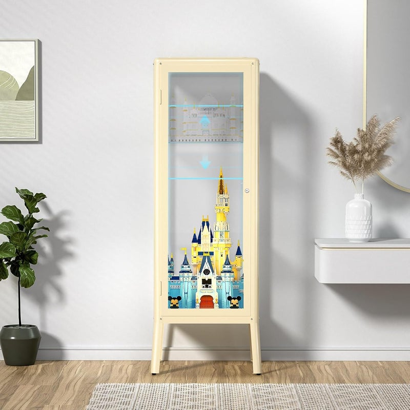 ryoko Tempered Glass Shelf - 19.1" L X 14.8" W Load by 44.1 Lbs, Original Glass Shelf of Glass Display Cabinet, Replaceable and Addable - Image 2